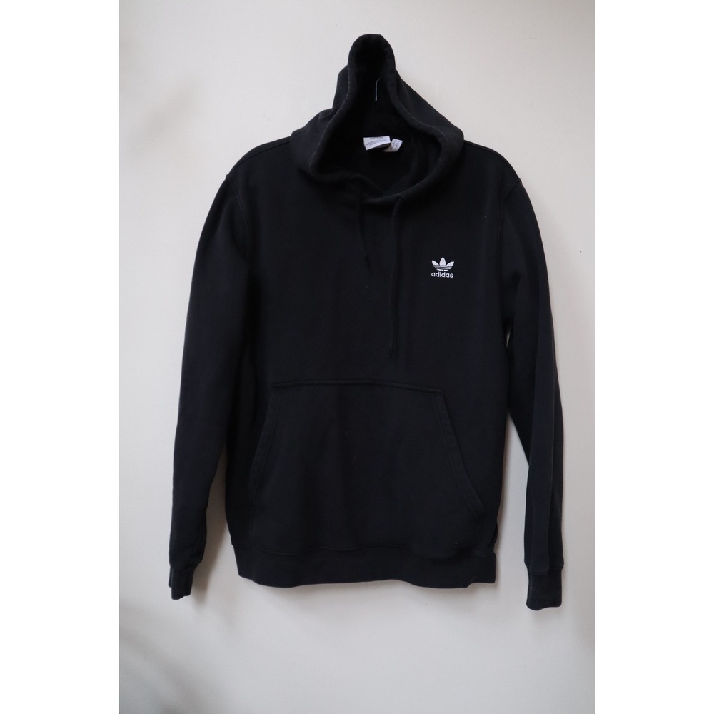 Adidas Originals Trefoil Essentials Hoodie Black Sweatshirt Mens Large L